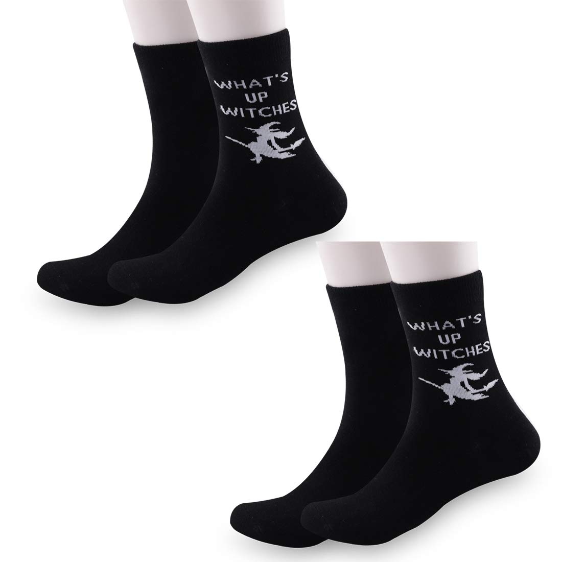 JXGZSO Funny Witches Socks - Sarcastic BFF Halloween Gift - Perfect for Costume Parties, Witch Lovers & Spooky Celebrations