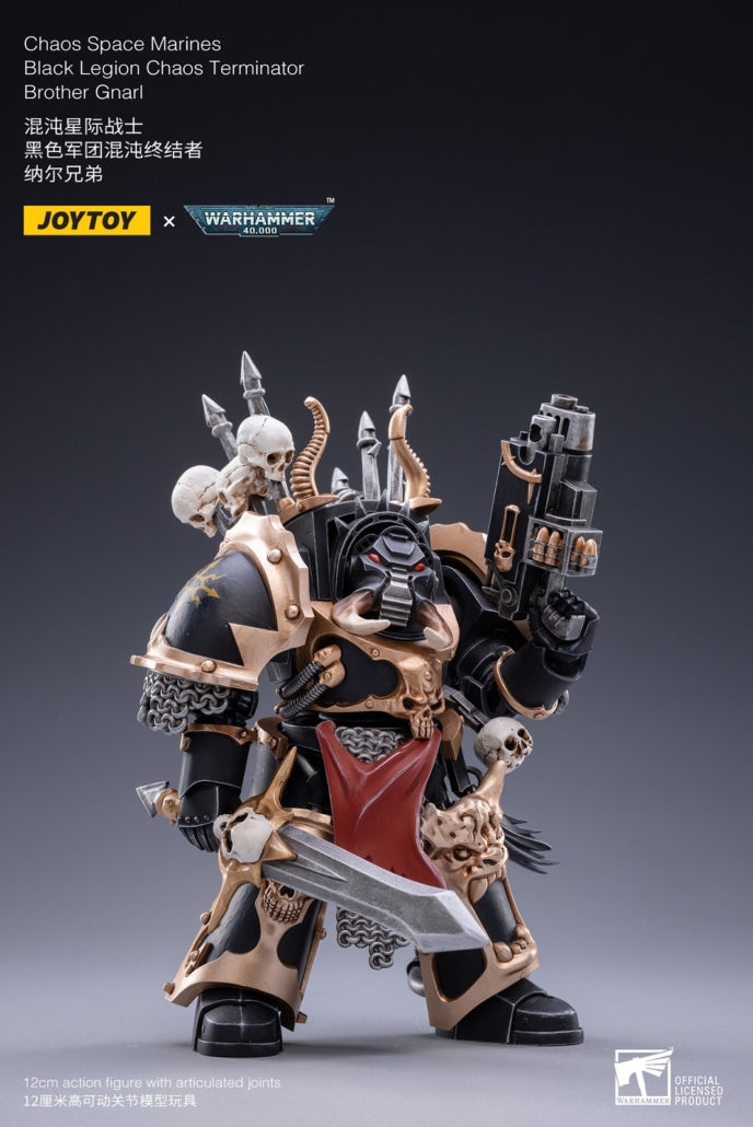 1/18 JOYTOY Warhammer 40K Chaos Space Marines Black Legion Action Figure - Highly Detailed Collectible Model for Warhammer Fans | Perfect for Display, Gaming & Cosplay Scenes