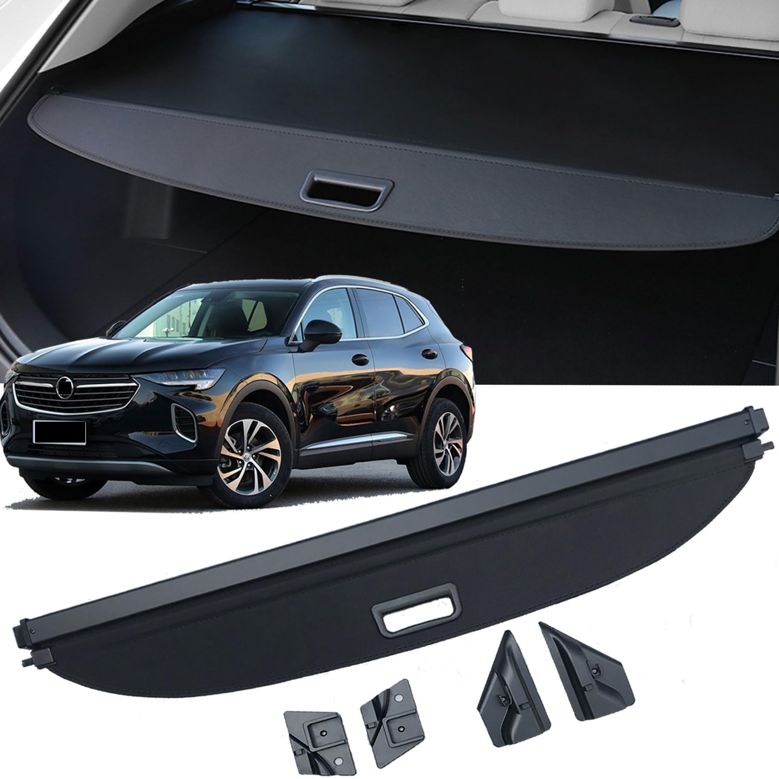 Retractable Cargo Cover for Buick Envision 2021-2024 - Universal Trunk Security Shade Protector, Durable Rear Storage Accessories | Perfect for Road Trips, Grocery Hauling & Vehicle Organization