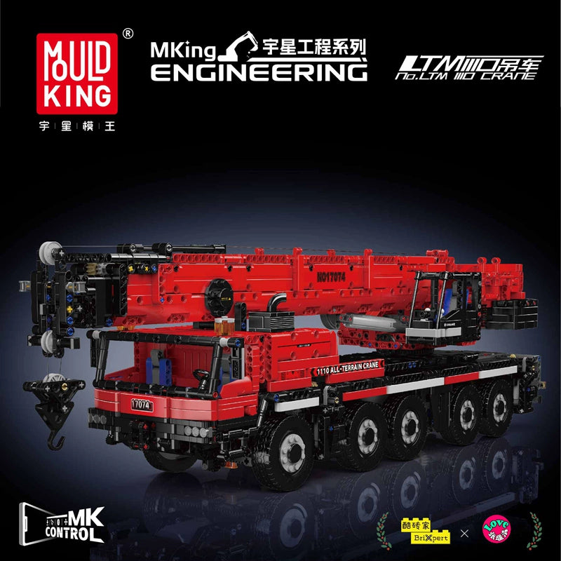 Mouldking 17073 LTM1110 Crane Building Blocks Set - 3218pcs Technic Construction Toy for Adults & Kids, STEM Educational Gift for Engineering Enthusiasts | Perfect for DIY Projects, Birthday Gifts & Collector Displays