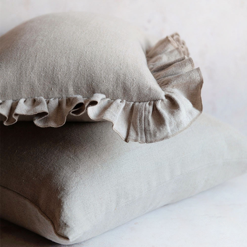 Premium Heavyweight Linen Pillow Cover - 100% Natural Organic Cotton - Breathable & Durable Home Decor for Living Room, Bedroom, or Nursery