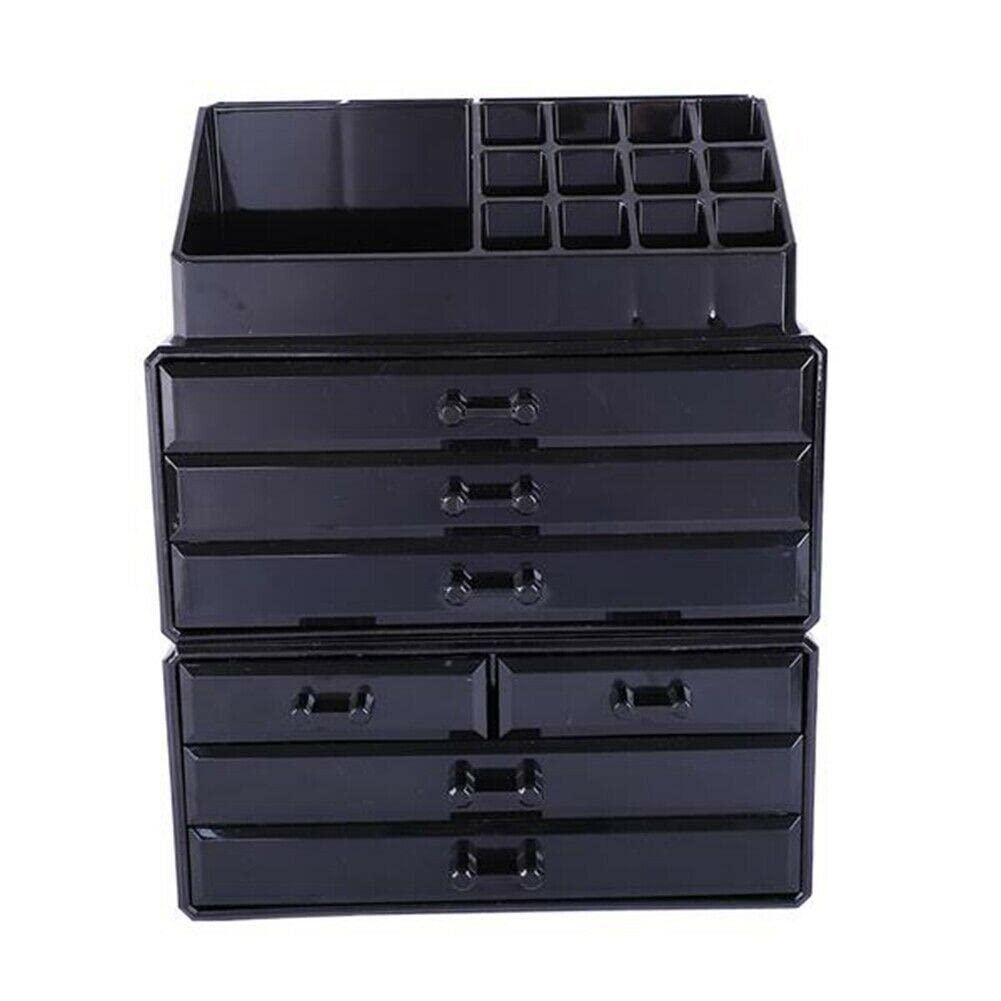 3Pcs/Set Clear Plastic Makeup Organizer Drawer Box - Stackable Cosmetic Storage for Vanity, Bathroom & Travel - MagnifiQ Makeup Drawer Organizer for Lipsticks, Brushes & Skincare Products
