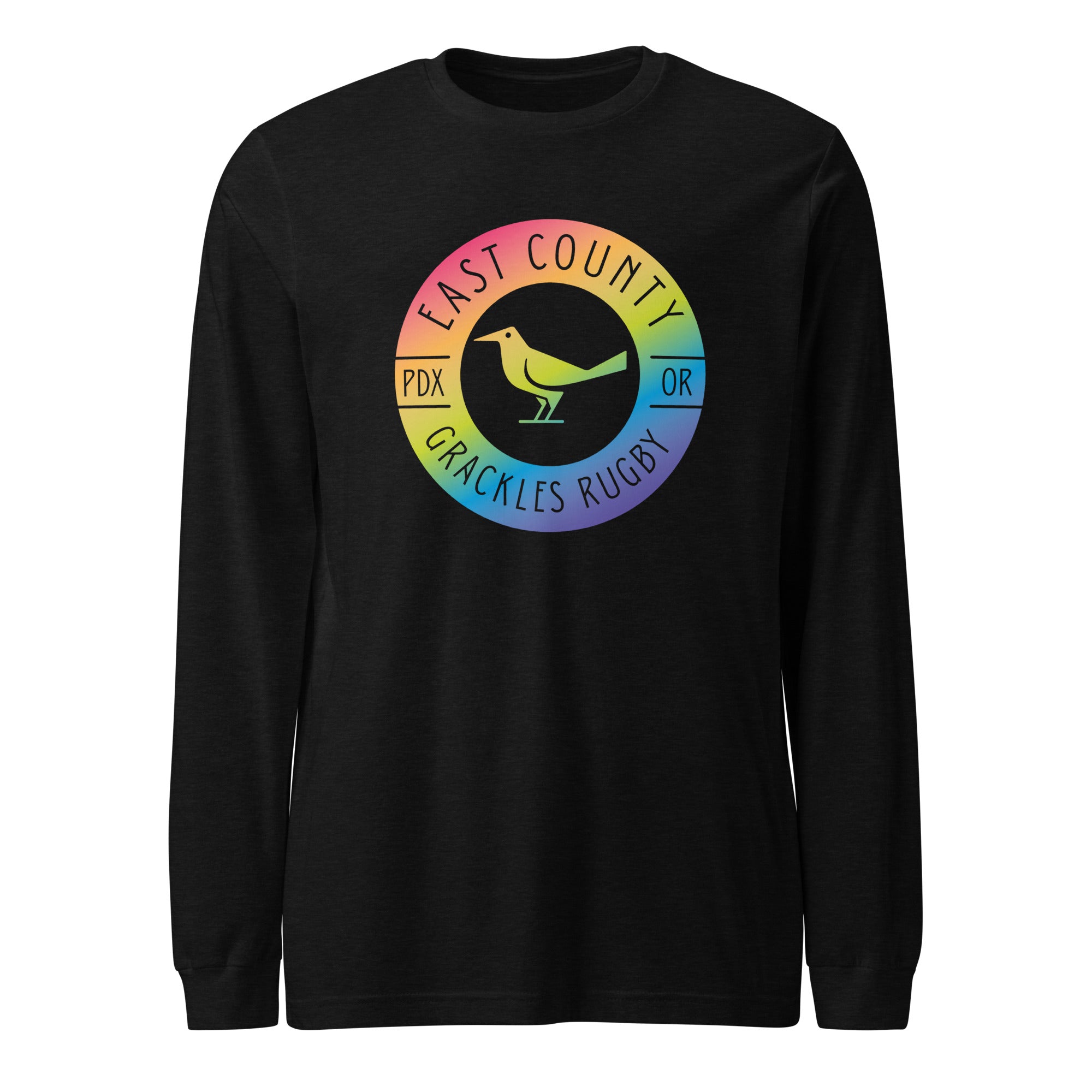 East Co. Grackles Long Sleeve Social T-Shirt - Trendy Graphic Tee for Men & Women - Perfect for Casual Wear, Street Style & Social Events