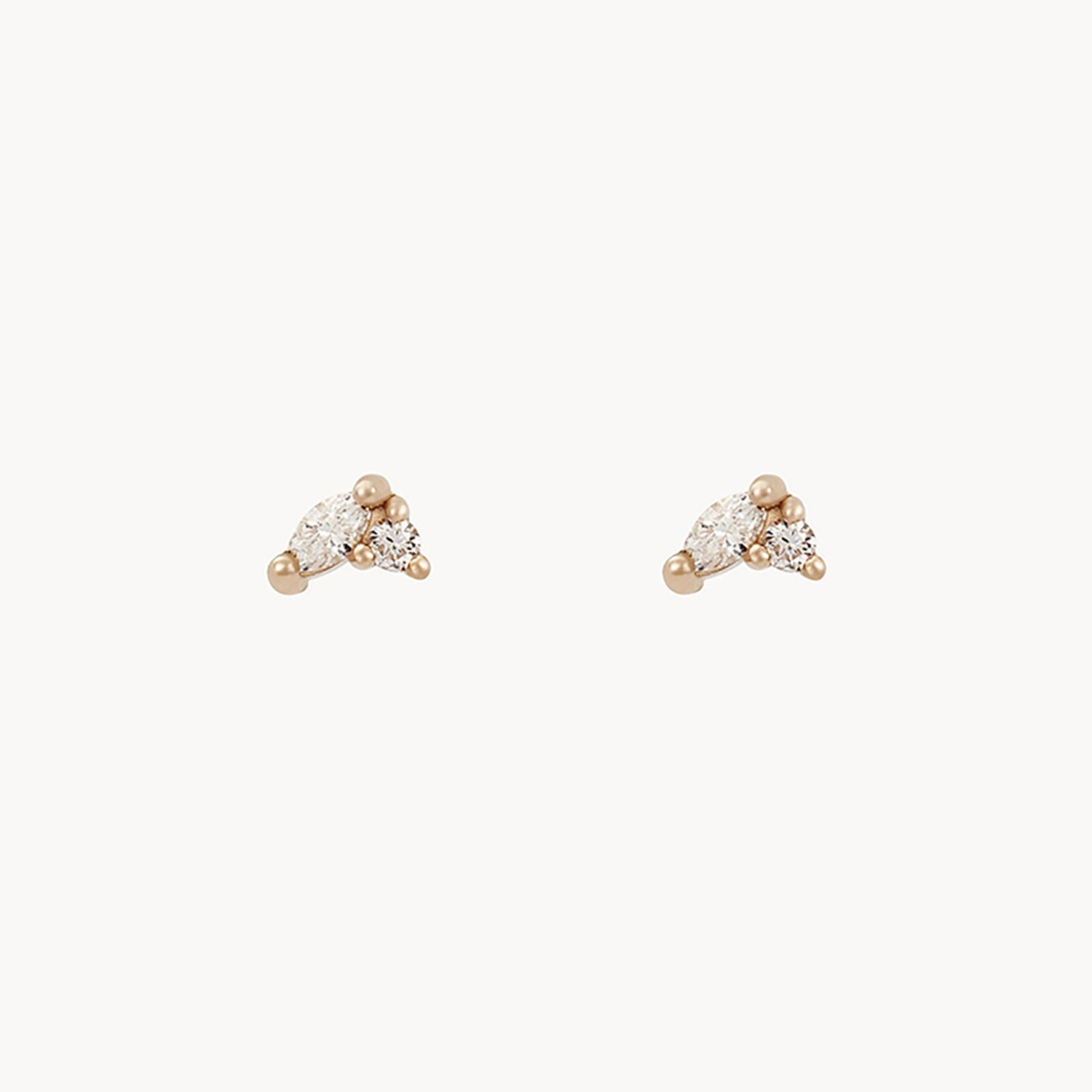 14K Yellow Gold Diamond Stud Earrings for Women - Perfect for Everyday Wear, Gifts & Special Occasions