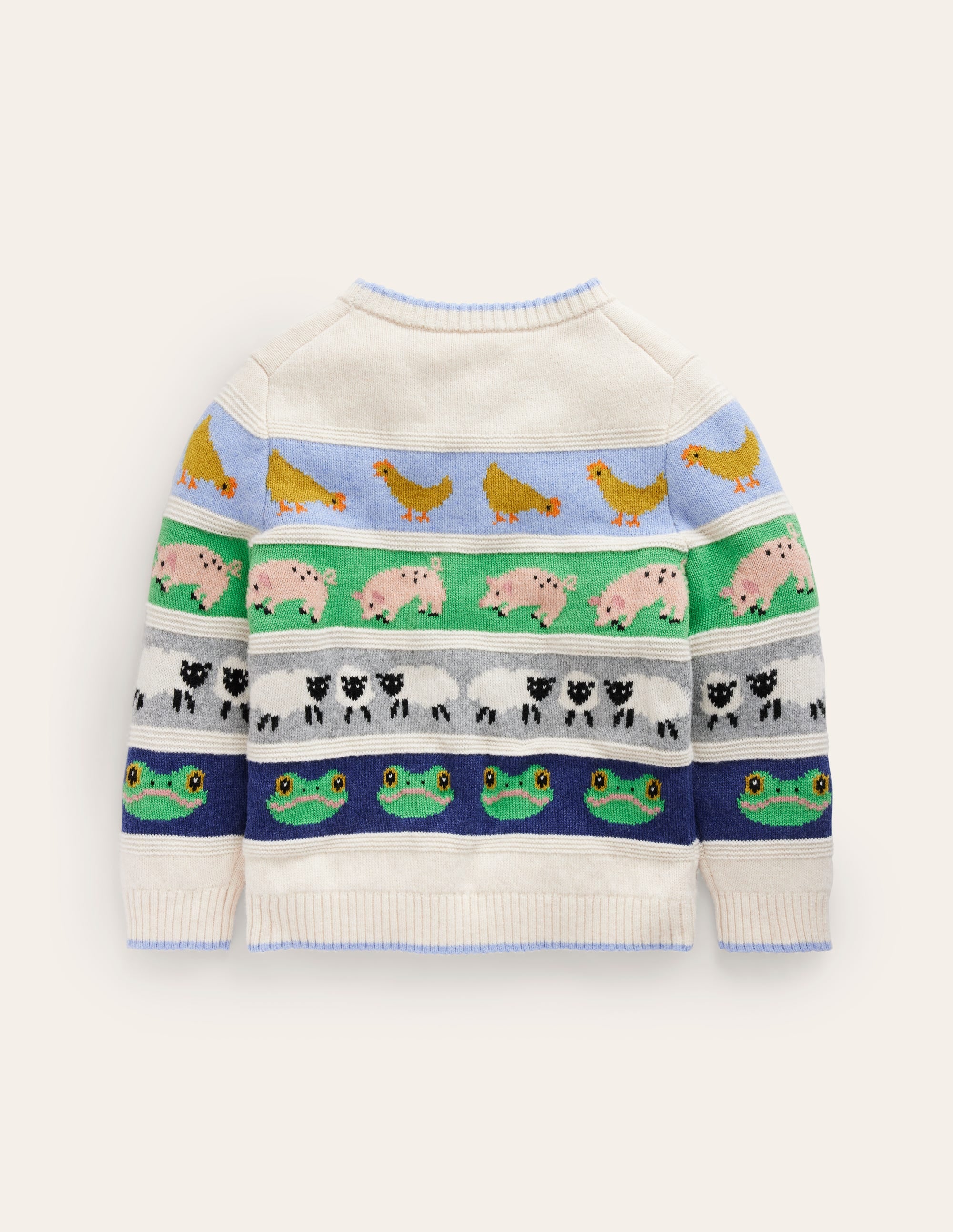 Fair Isle Sweater with Easter Farm Animals Print - Cozy Knit Pullover for Women & Men - Perfect for Holiday Parties & Winter Outfits