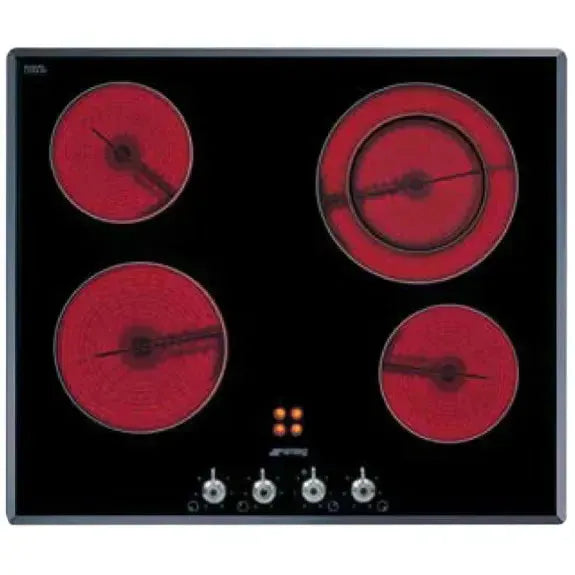 Smeg 60cm Classic Black Ceramic Cooktop - Premium Electric Stove for Modern Kitchens | Perfect for Home Cooking, Baking & Entertaining