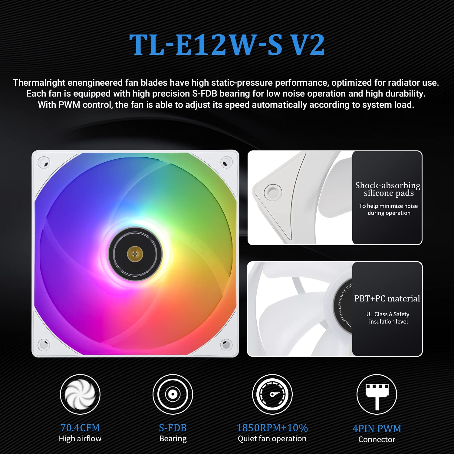 Thermalright Frozen Prism360 White ARGB CPU Liquid Cooler - High Performance PWM Pump (3300RPM) with 3x TL-E12 PWM Fans - Compatible with AMD AM4/AM5 & Intel 1150/1156/1200/1366/1700/20XX - Perfect for Gaming PCs, Workstations, and Overclocking Rigs