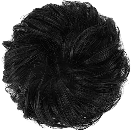 Large Curly Hair Bun Scrunchie Extension - Perfect for Ponytails, Updos & Everyday Hairstyles