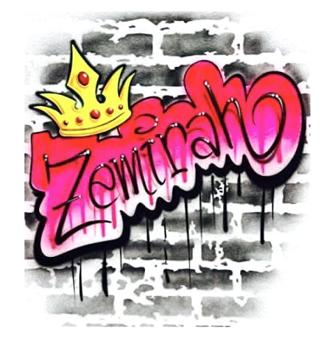 Golden Crown Airbrush T-Shirt - Neon Pink for Streetwear & Graffiti Art