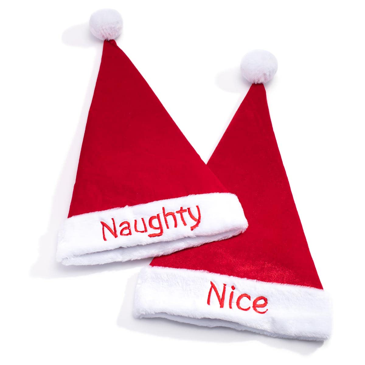 Reversible Santa Hat - Naughty or Nice Christmas Costume Accessory for Holiday Parties & Festive Events