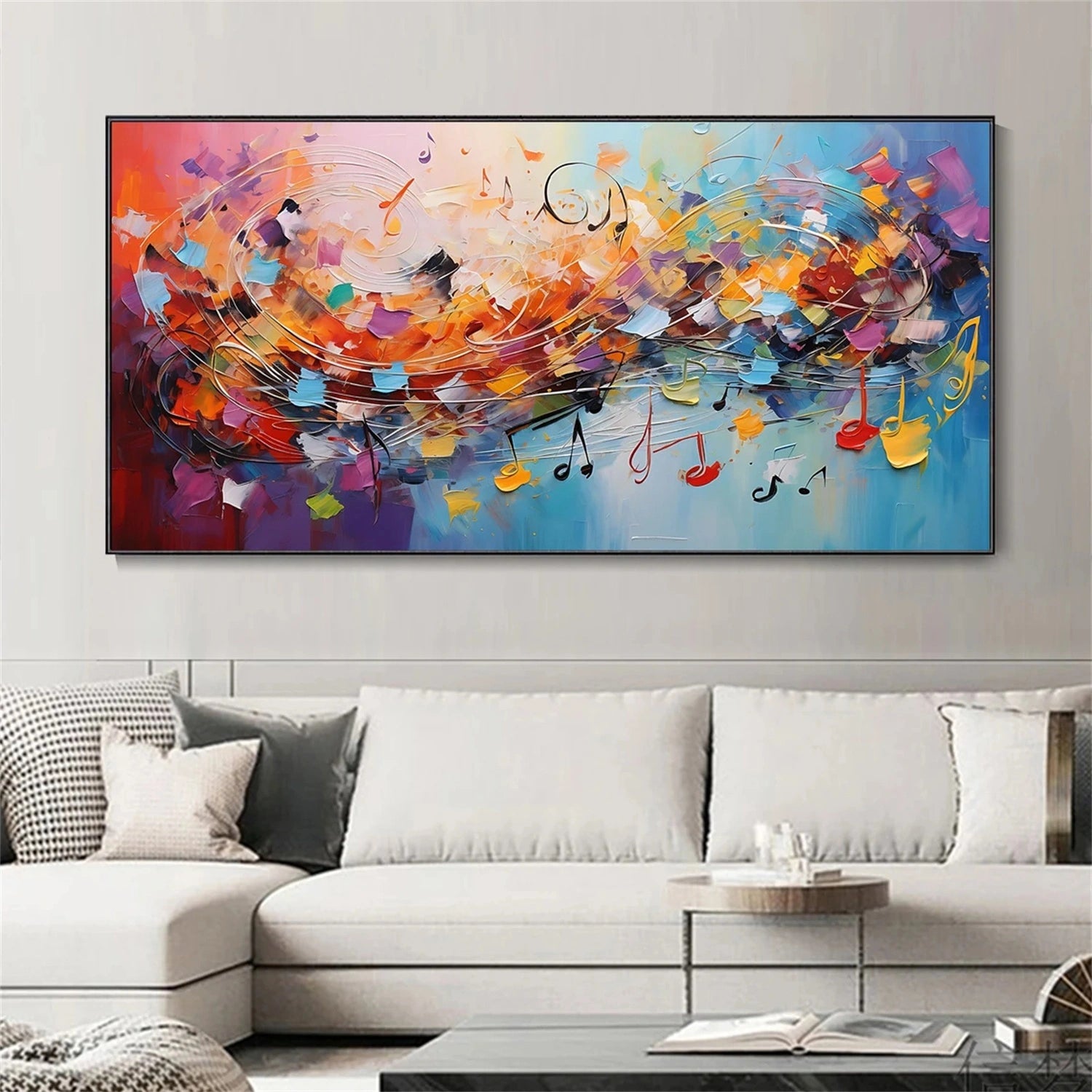 Abstract Painting #AB 288 - Modern Wall Art for Living Room, Bedroom & Office Decor - Handmade Canvas Artwork for Home & Office Interior Design