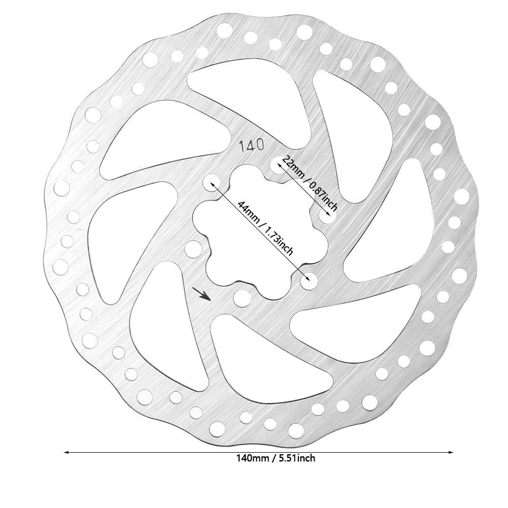VGEBY 140mm Stainless Steel Bicycle Disc Brake Rotor & Brake Pads - Durable Bike Braking System Replacement Parts for Mountain Bikes & Road Bikes (Perfect for Trail Riding, Commuting & Performance Cycling)