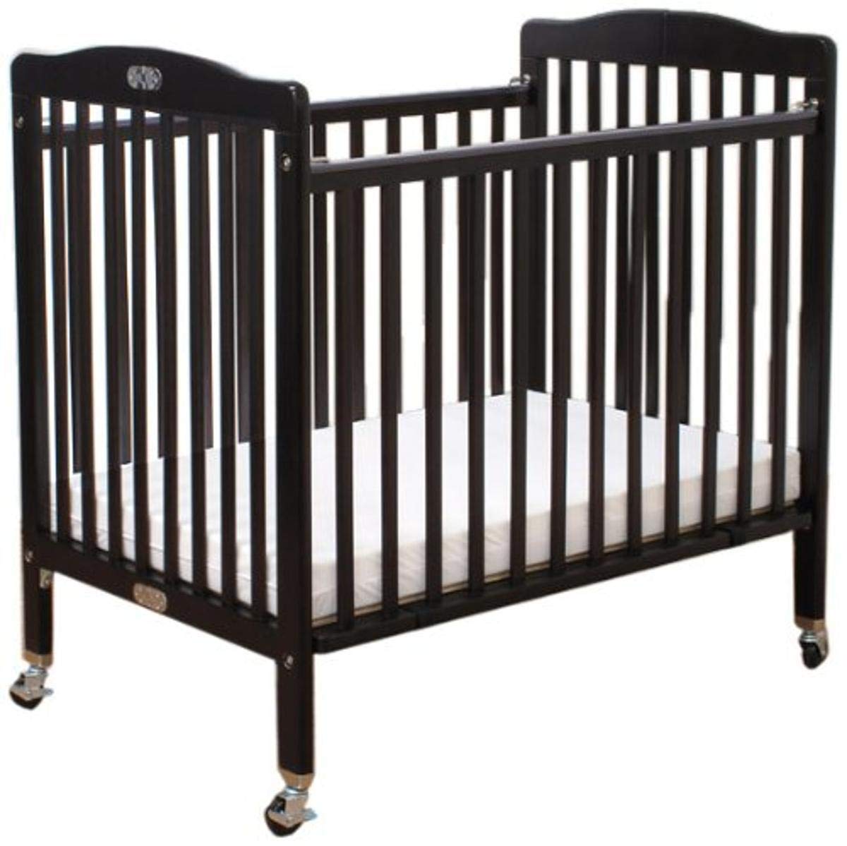 LA Baby The Little Wood Crib - Natural Cherry Finish, Convertible Baby Crib for Nursery, Toddler Bed & Daybed | Safe, Sturdy & Eco-Friendly Wooden Crib for Newborns to Toddlers | Perfect for Small Spaces & Modern Nurseries