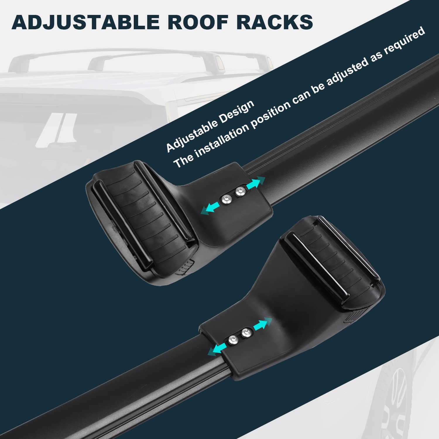 Upgraded Roof Rack Cross Bars for Volkswagen VW ID.4 (2020-2022) - Heavy Duty Rooftop Cargo Carrier for Kayak, Canoe, Bike, Luggage - Perfect for Outdoor Adventures, Camping & Road Trips