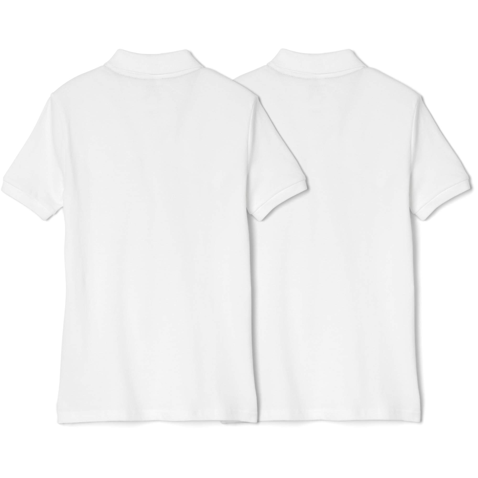 French Toast Girls' Short Sleeve Stretch Pique Polo Shirts - 2 Pack Set | Comfortable Cotton Blend for School, Play & Everyday Wear