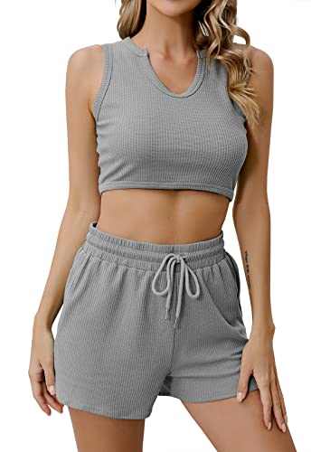 Grey Notch Neckline