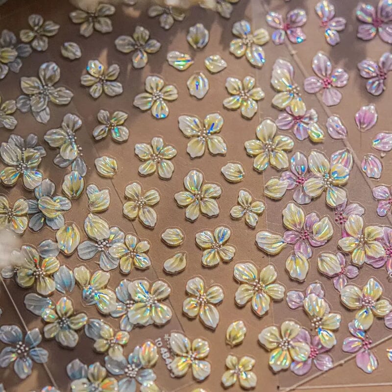 Spring Flowers Blooming Sakura Nail Stickers - Cherry Blossom Nail Art Decals for DIY Manicure | Perfect for Spring Parties, Weddings & Nail Salon Designs