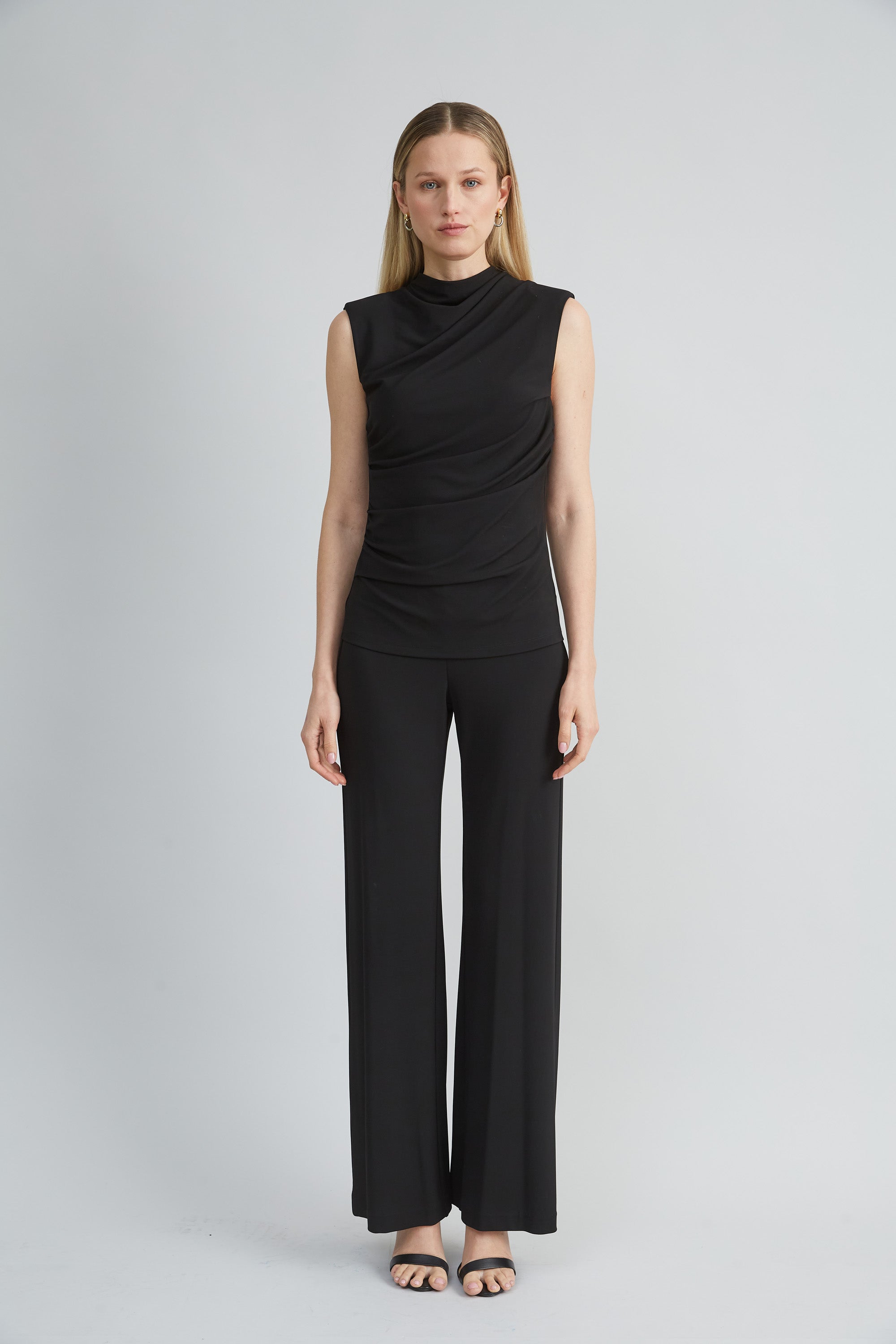 Stylish Matte Jersey Wide Leg Pants for Women - Comfortable High Waisted Lounge & Work Pants - Perfect for Yoga, Office & Casual Wear