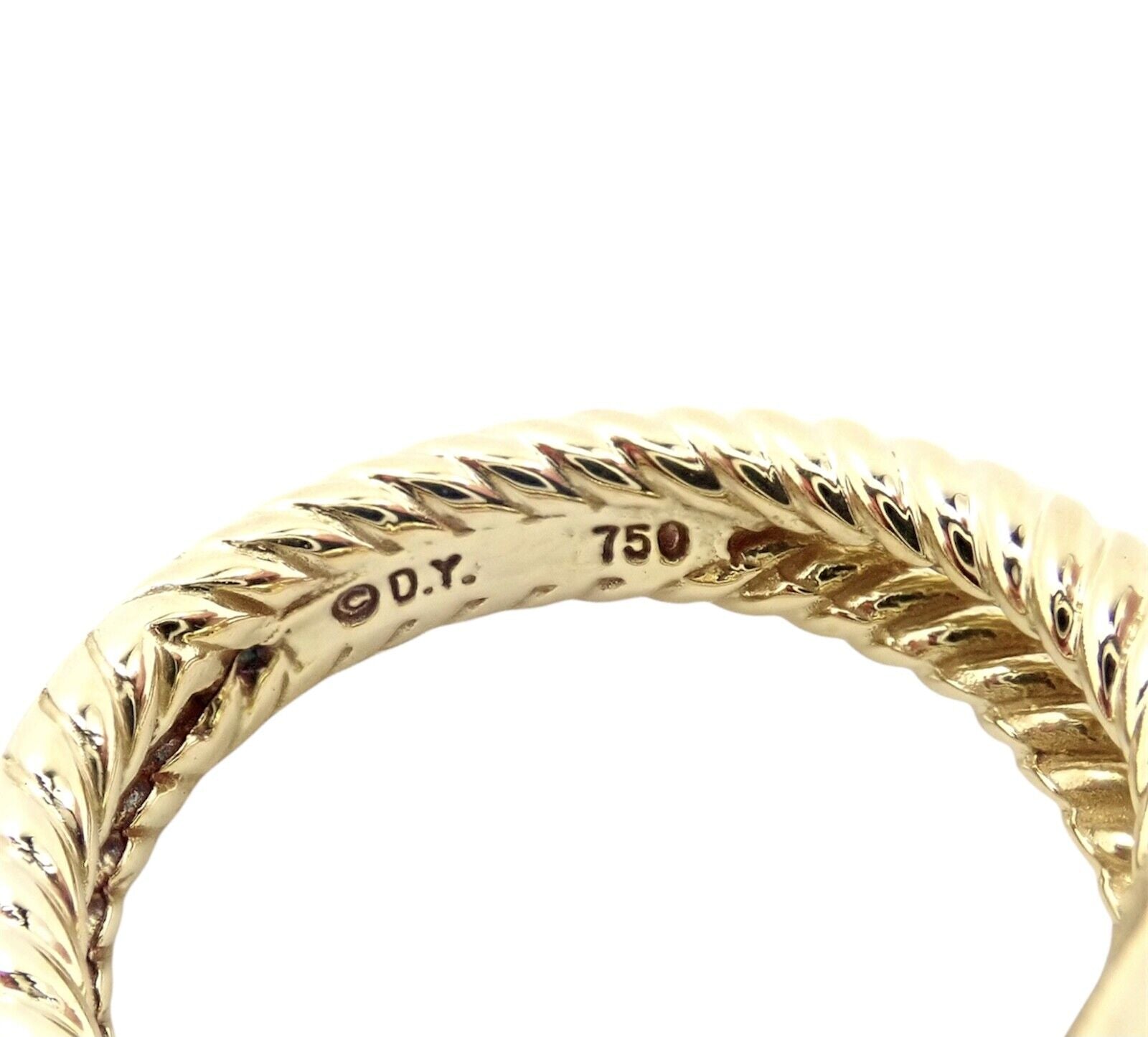 David Yurman Albion 18k Yellow Gold Diamond Citrine Ring Size 5.25 - Elegant Jewelry for Women, Perfect for Weddings, Anniversaries & Special Occasions
