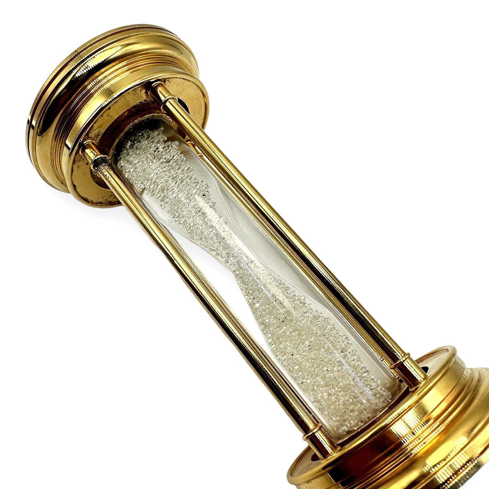 Authentic De Beers Limited Edition Millennium 2000 Diamond Brass Hourglass - Luxury Collectible for Home Decor, Office Display & Anniversary Gifts
