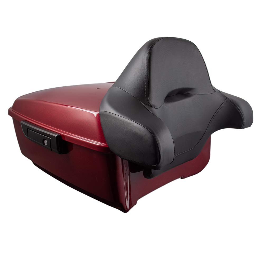 Harley Tour Pack King Tour Pack for 2014+ Harley Touring Motorcycles - Hard Candy Hot Rod Red Flake Top Lid (No Flame Mark) | Premium Motorcycle Luggage for Long Rides & Road Trips