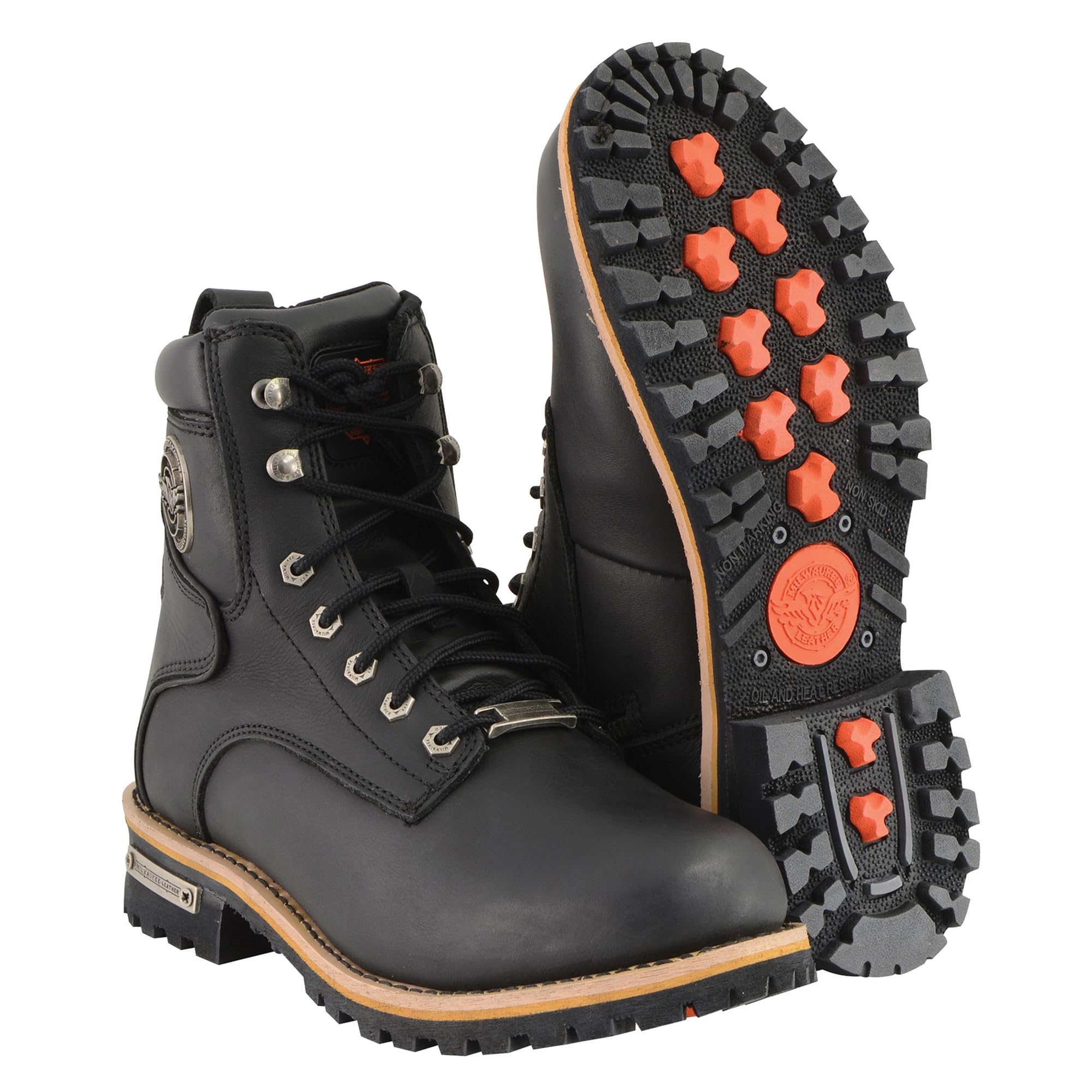 Milwaukee Leather Men's Lace-Up Logger Work Boots - MBM9095 (Size 15) | Durable Steel Toe Construction for Construction & Outdoor Work