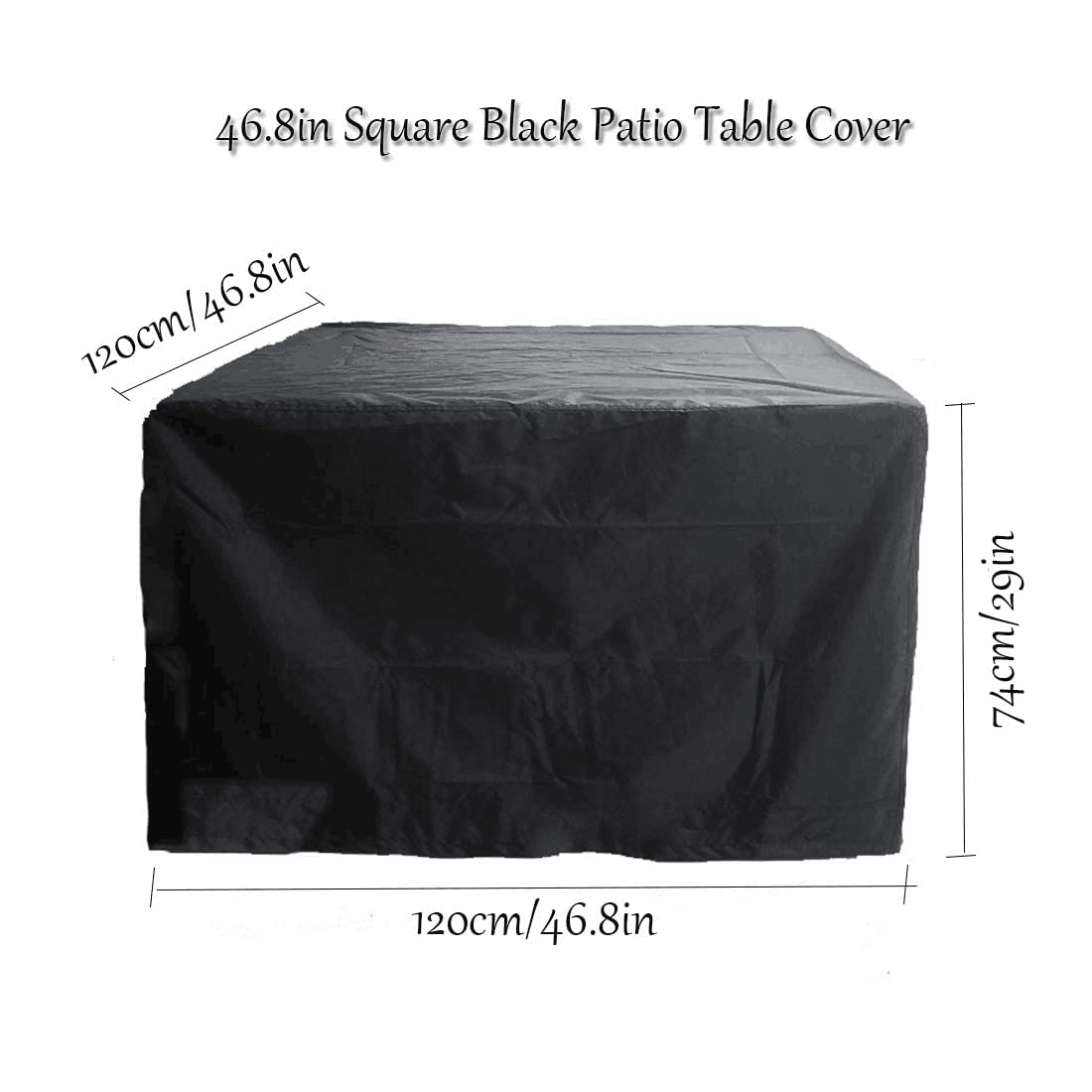 46x46x29 Inch Waterproof Square Patio Table Cover - Heavy Duty Outdoor Furniture Protector for Dining Tables, Dust & Weather Resistant with Storage Bag - Perfect for Garden, Deck, Balcony & Indoor Use