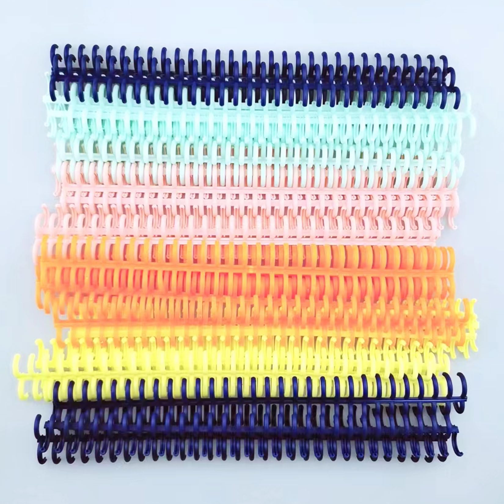20PCS Colorful Plastic Click Binding Combs - 12mm Spiral Binding Coils with 30 Rings - Binder Combs Kit for Office, School, and DIY Projects