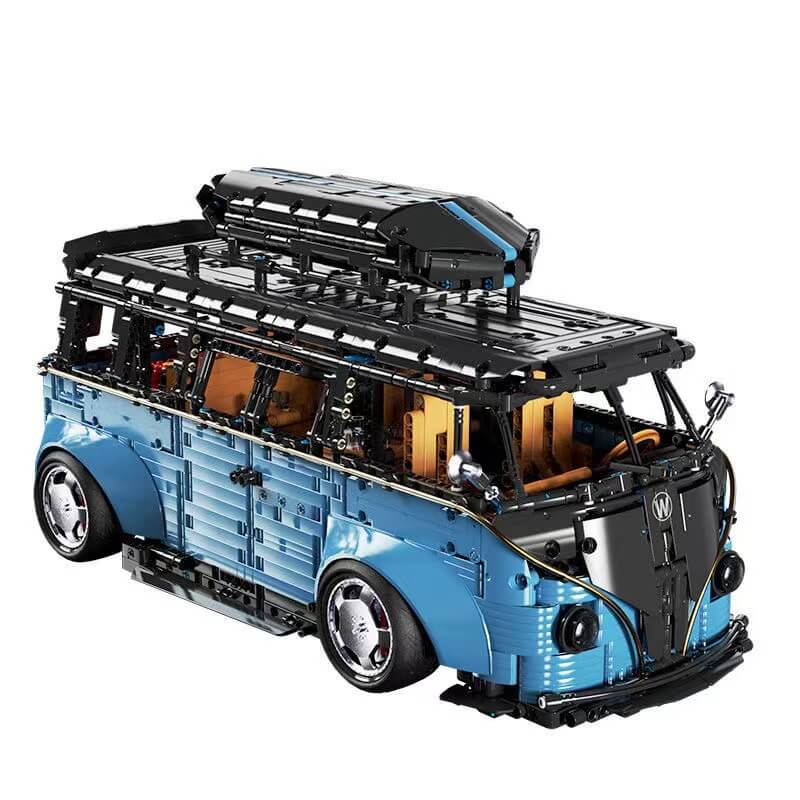 TGL T5022A Volkswagen Bus Blue 1:8 Scale 3299-Piece Building Blocks Set - Perfect for Collectors, Model Enthusiasts & Creative Play