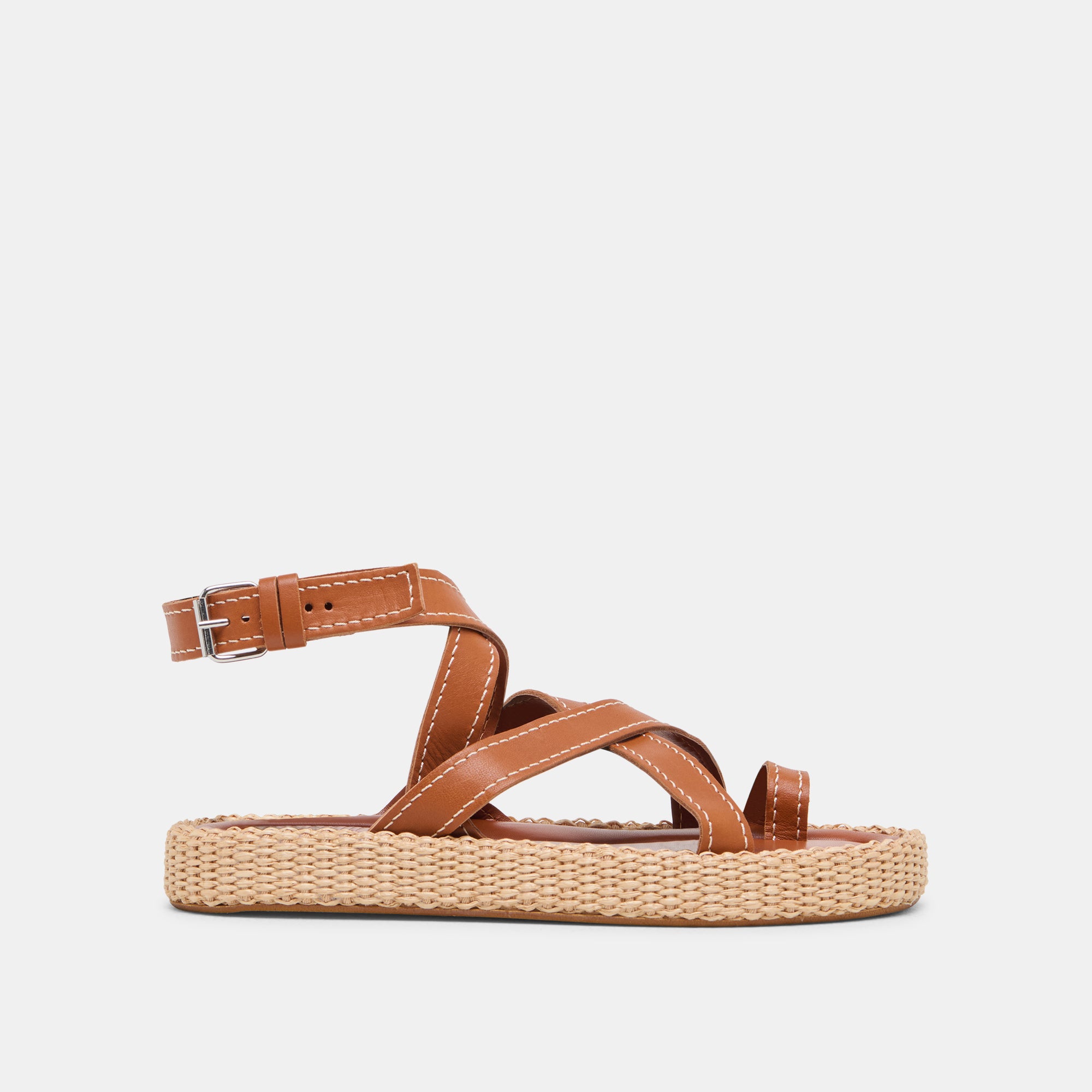 ROXIE Women's Brown Leather Sandals - Comfortable & Stylish for Summer, Beach, and Casual Wear