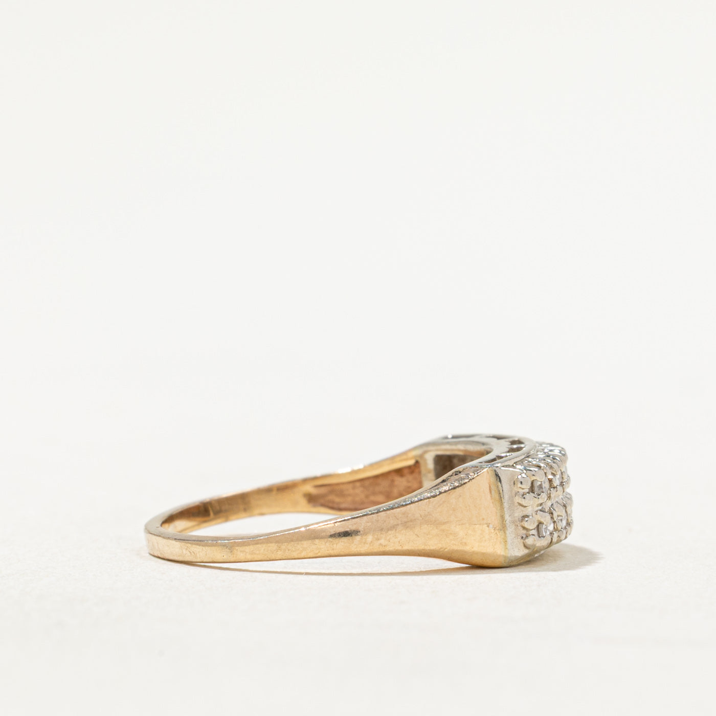 0.21ctw Double Row Diamond Ring - Size 6.5 | Elegant Wedding Band, Anniversary Gift & Everyday Luxury Jewelry for Women