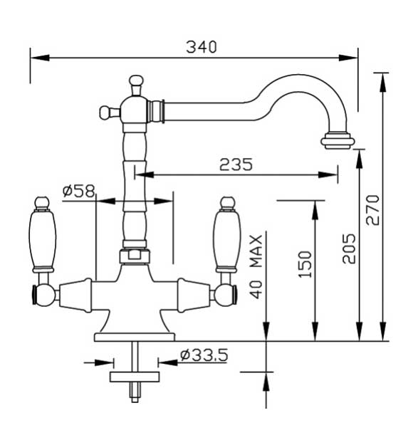 Chelsea Brass Kitchen Faucet with Separate Hand Shower - Perfect for Modern Home Cooking and Dishwashing