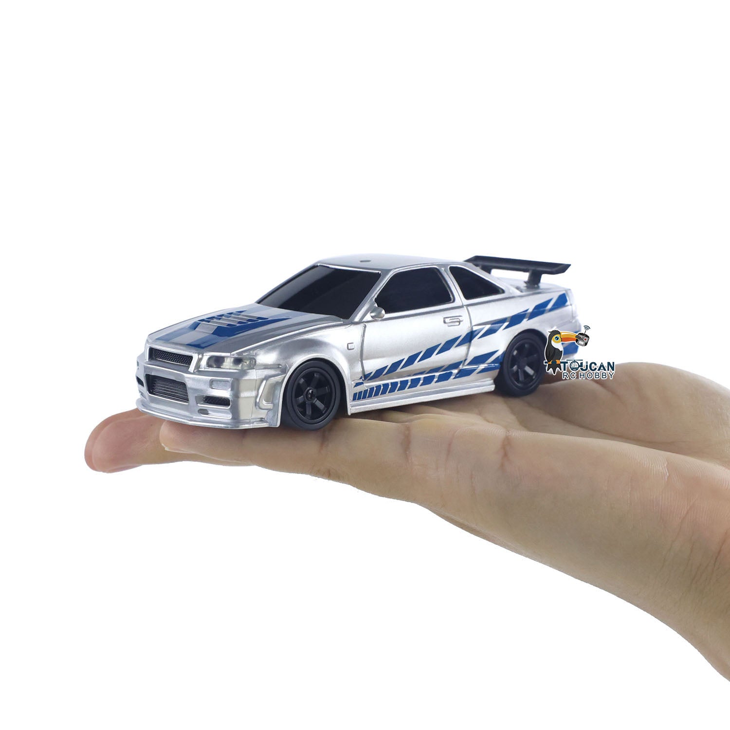 1/43 Scale R34 RC Racing Car - 4WD High Speed Drift Vehicle with 2.4G Radio Control - Ready-to-Run Mini RC Toy Car for Kids - Perfect for Indoor Racing, Drifting Practice & Birthday Gifts