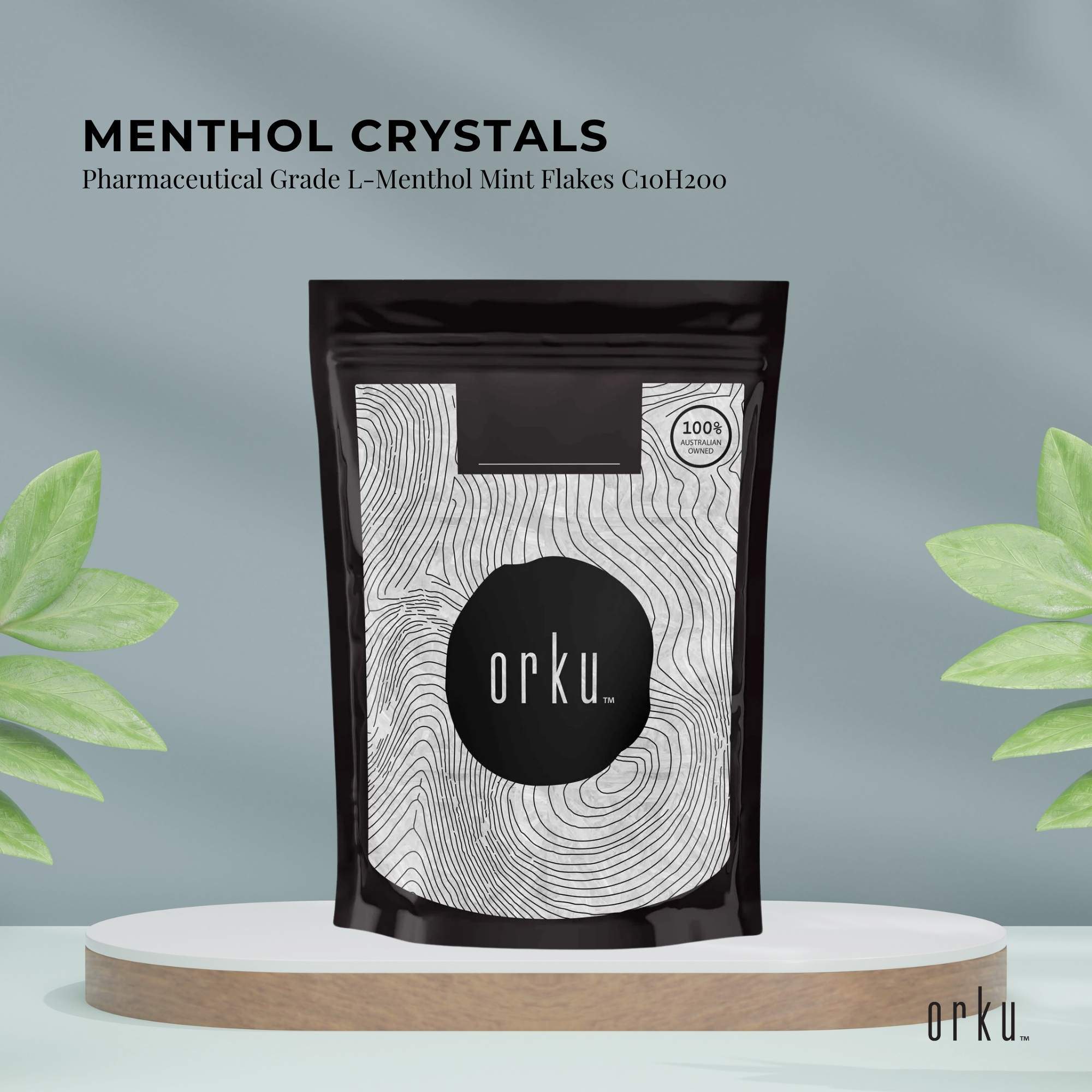 100g Pharmaceutical Grade Menthol Crystals (L-Menthol Mint Flakes C10H20O) - Pure & Natural for DIY Skincare, Aromatherapy & Pain Relief