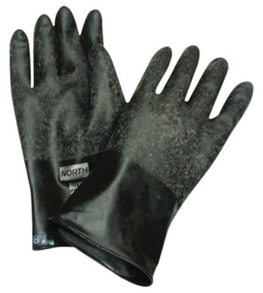 NORTH 14-Inch Unsupported Butyl Rubber Gloves - Chemical Resistant, Heavy Duty Work Gloves for Industrial, Laboratory & Cleaning Use