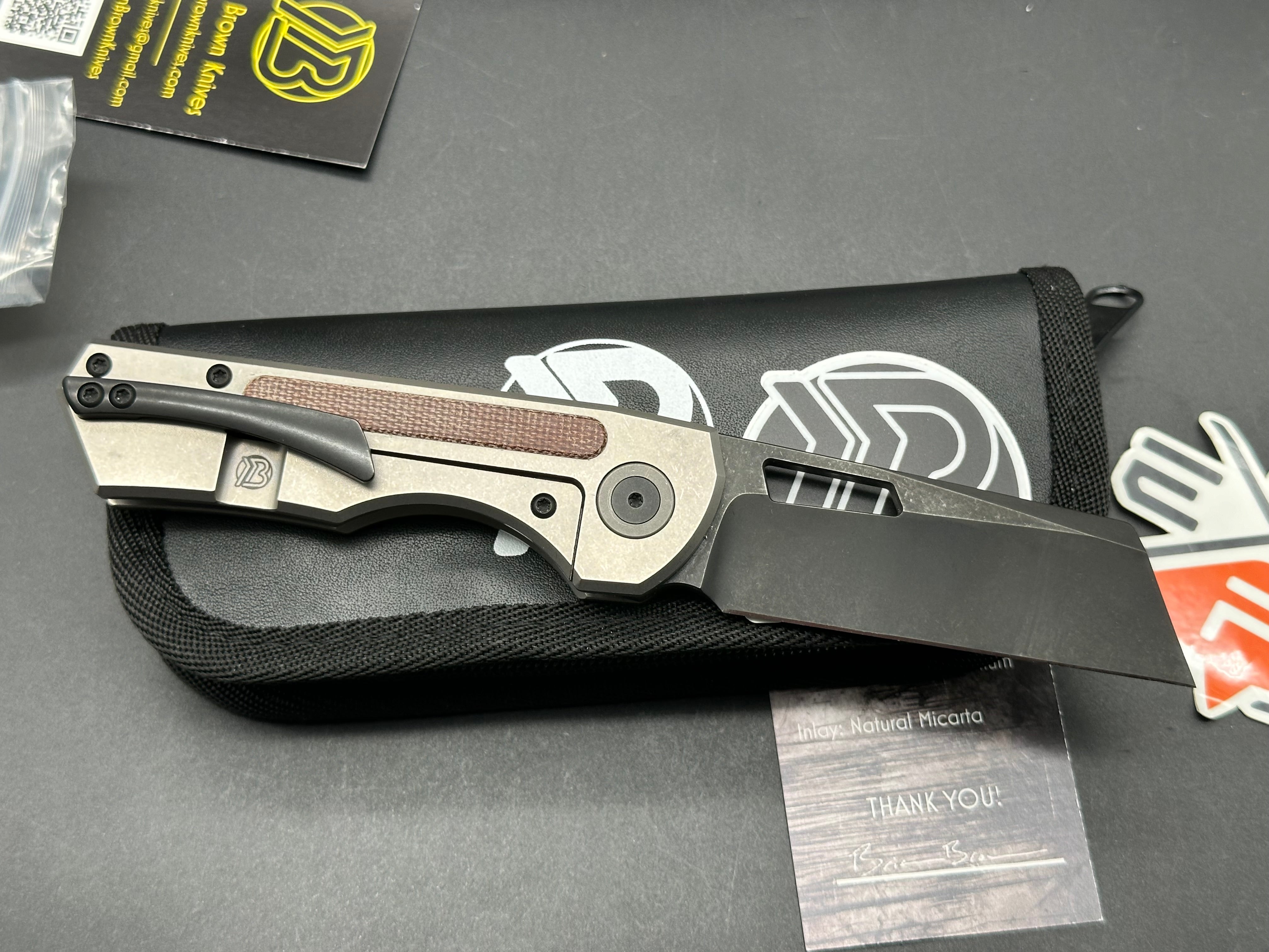 Brian Brown Knives Yeager M V2 Folding Pocket Knife - Premium EDC Tactical Knife for Outdoor, Camping, Hiking & Everyday Carry