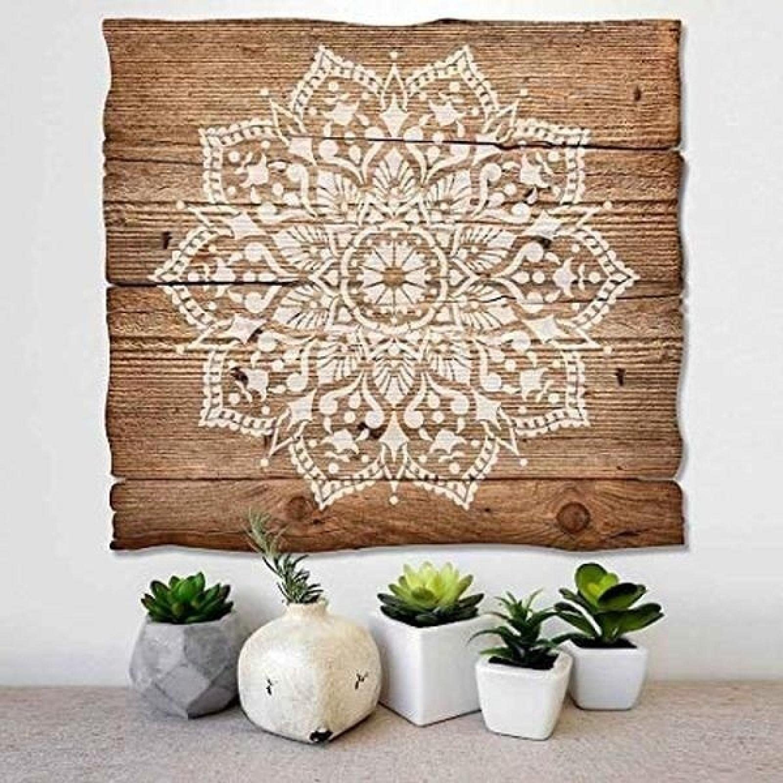30 x 30cm DIY Mandala Stencil for Painting - Reusable Craft Stencil for Wood, Fabric, Wall, Cards & Photo Albums - Perfect for Home Decor, Scrapbooking & Art Projects