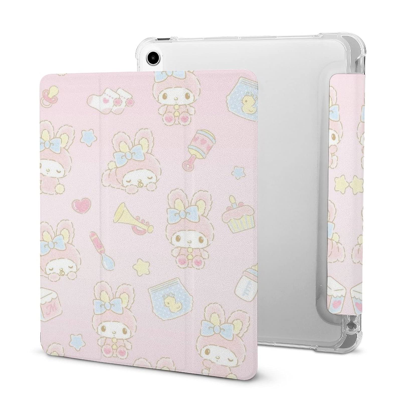 My Melody Silicone Protective Case for iPad Air 4 (10.9 inch, 2020 Model) with Pencil Holder - Cute Full Body Shockproof Cover for School, Work & Travel