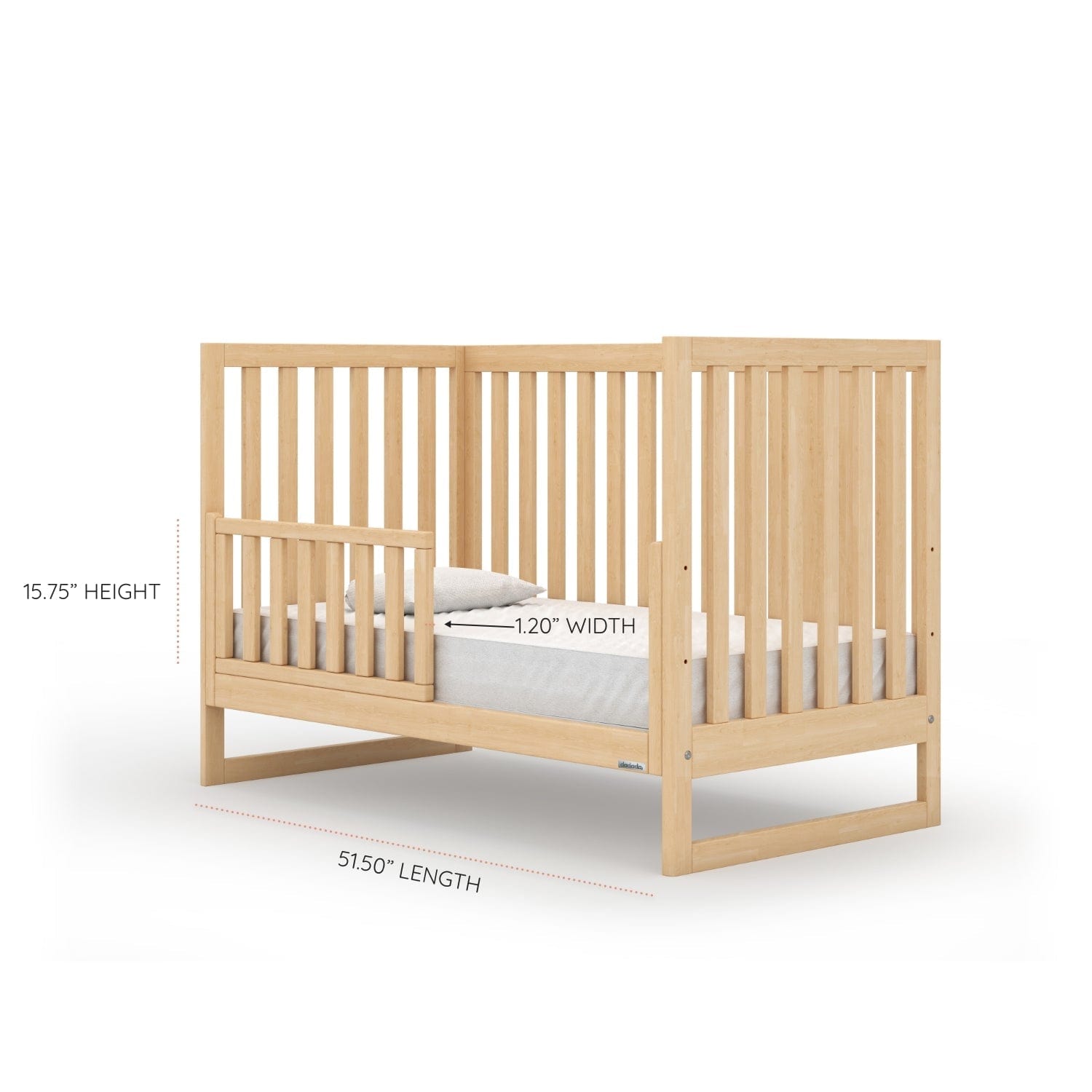 Austin 3-in-1 Convertible Baby Crib - White Wooden Toddler Bed with Mattress - Nursery Furniture for Newborn to Big Kid Transition | Perfect for Modern Nursery & Bedroom Decor