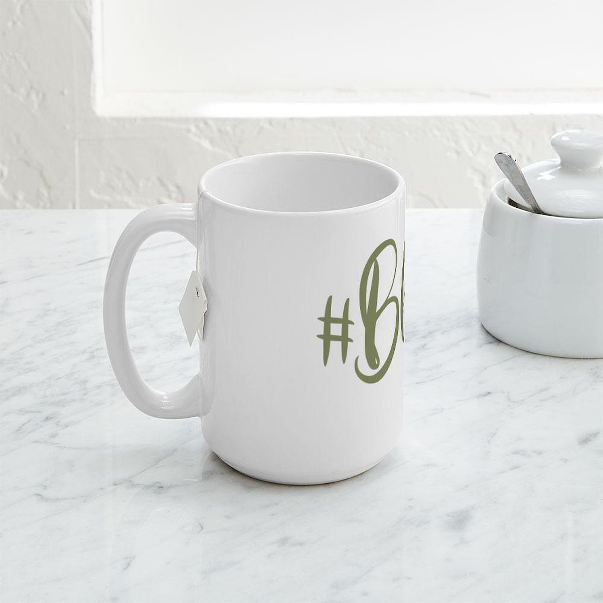 Hashtag Blessed 15 oz (444 ml) Ceramic Coffee Mug - Perfect for Home, Office & Gifts | Funny Inspirational Quote Mug for Coffee & Tea Lovers
