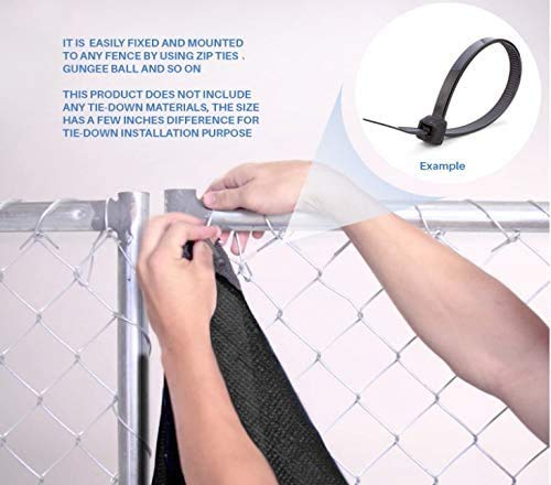 Orion 4' x 50' Black Privacy Fence Screen Netting Mesh Fabric with Reinforced Eyelets - Windproof Garden Windscreen for Outdoor Wooden or Metal Fencing - Perfect for Backyard Privacy, Patio Cover, and Poolside Shade