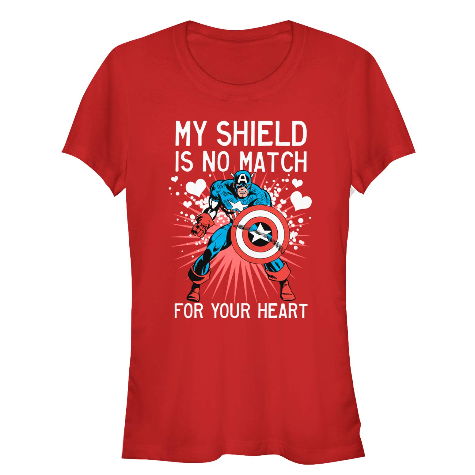 Marvel Captain America Valentine's Day Kids T-Shirt - Heart Design, No Shield - Cute Superhero Apparel for Boys & Girls - Perfect for Valentine's Day Gifts, School Events & Superhero Costumes
