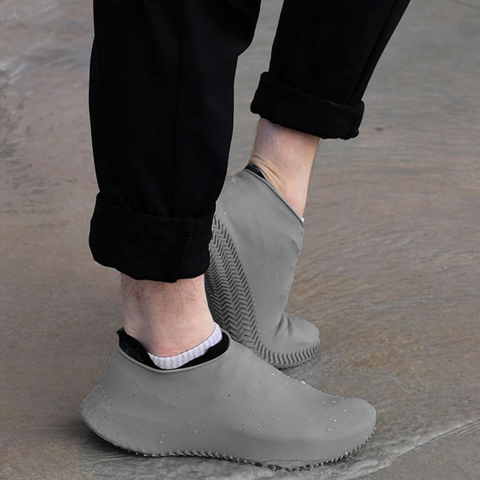 Foldable Waterproof Silicone Shoe Covers - Reusable Non-Slip Rubber Rain Boots for Women & Men | Perfect for Rainy Days, Snow Weather, Hiking, and Outdoor Activities