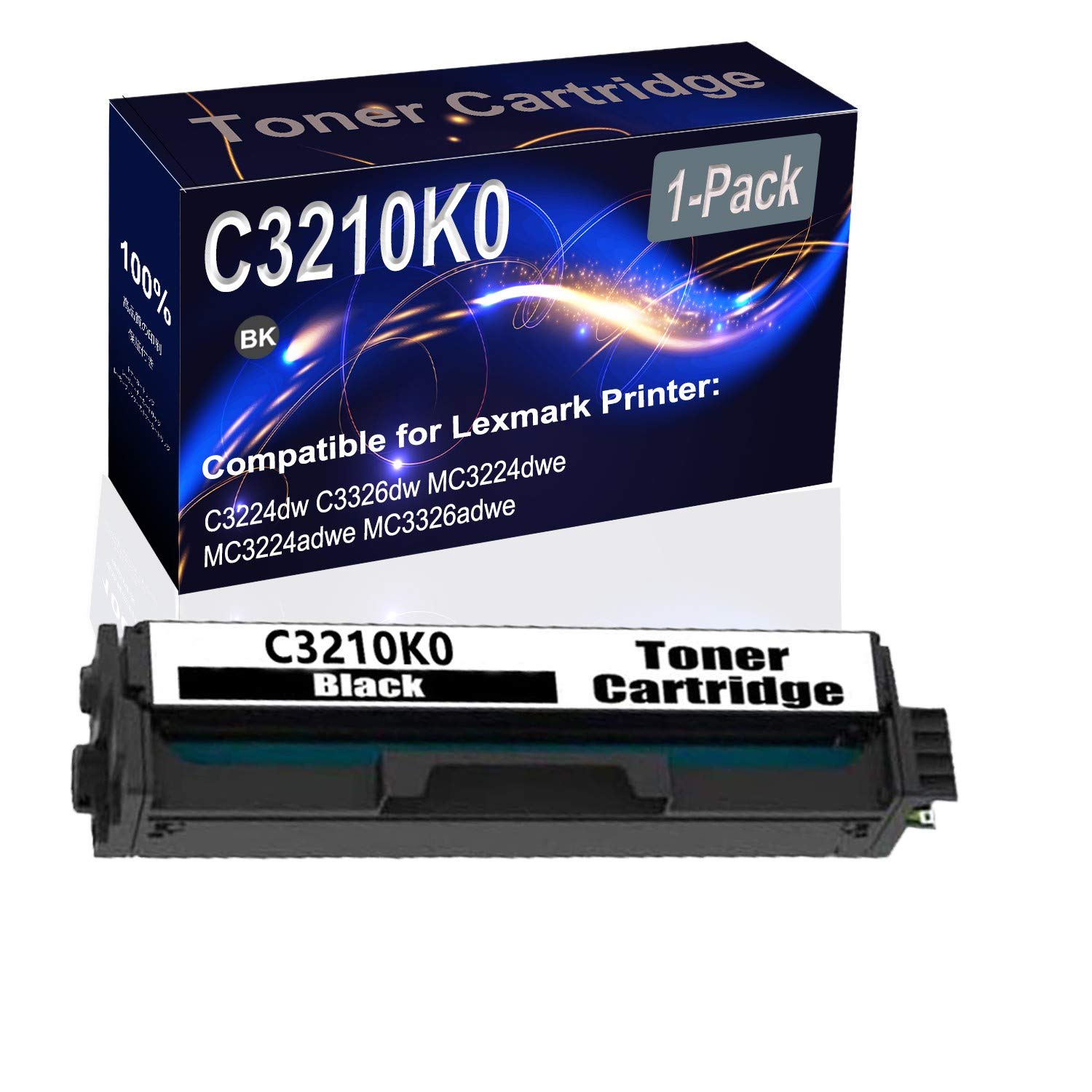 High Yield Black Laser Printer Toner Cartridge - 1-Pack Compatible with Brother C3224dw, C3326dw, MC3224dwe & C3210K0 Printers | Replacement Toner for Office & Home Printing Needs