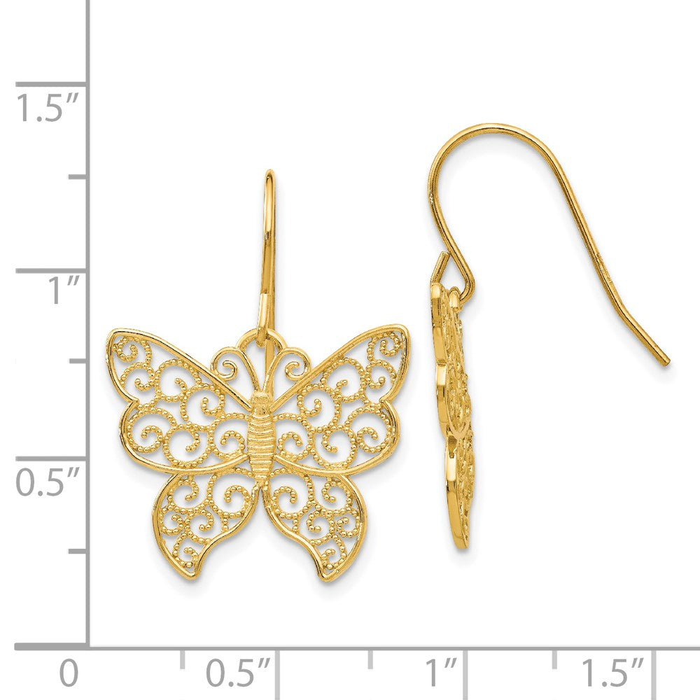 Elegant Gold Butterfly Earrings for Women - TH621 Model | Perfect for Parties, Weddings & Everyday Wear