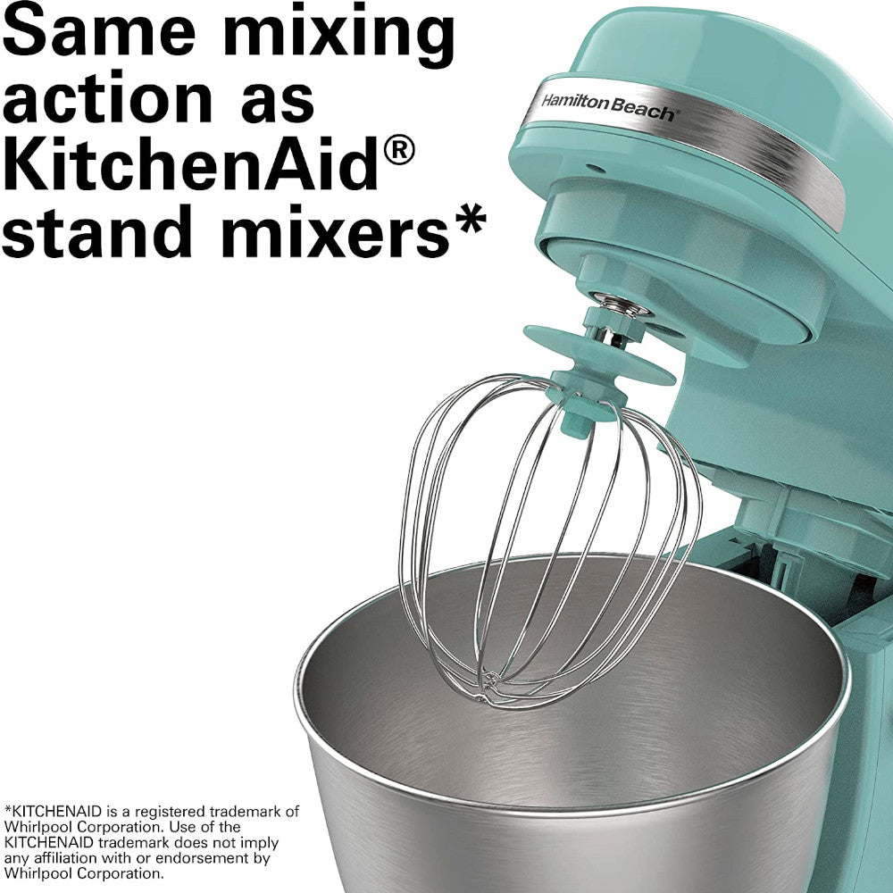 Hamilton Beach 4-Quart Stand Mixer 63387 - Perfect for Baking Cakes, Cookies & Bread at Home