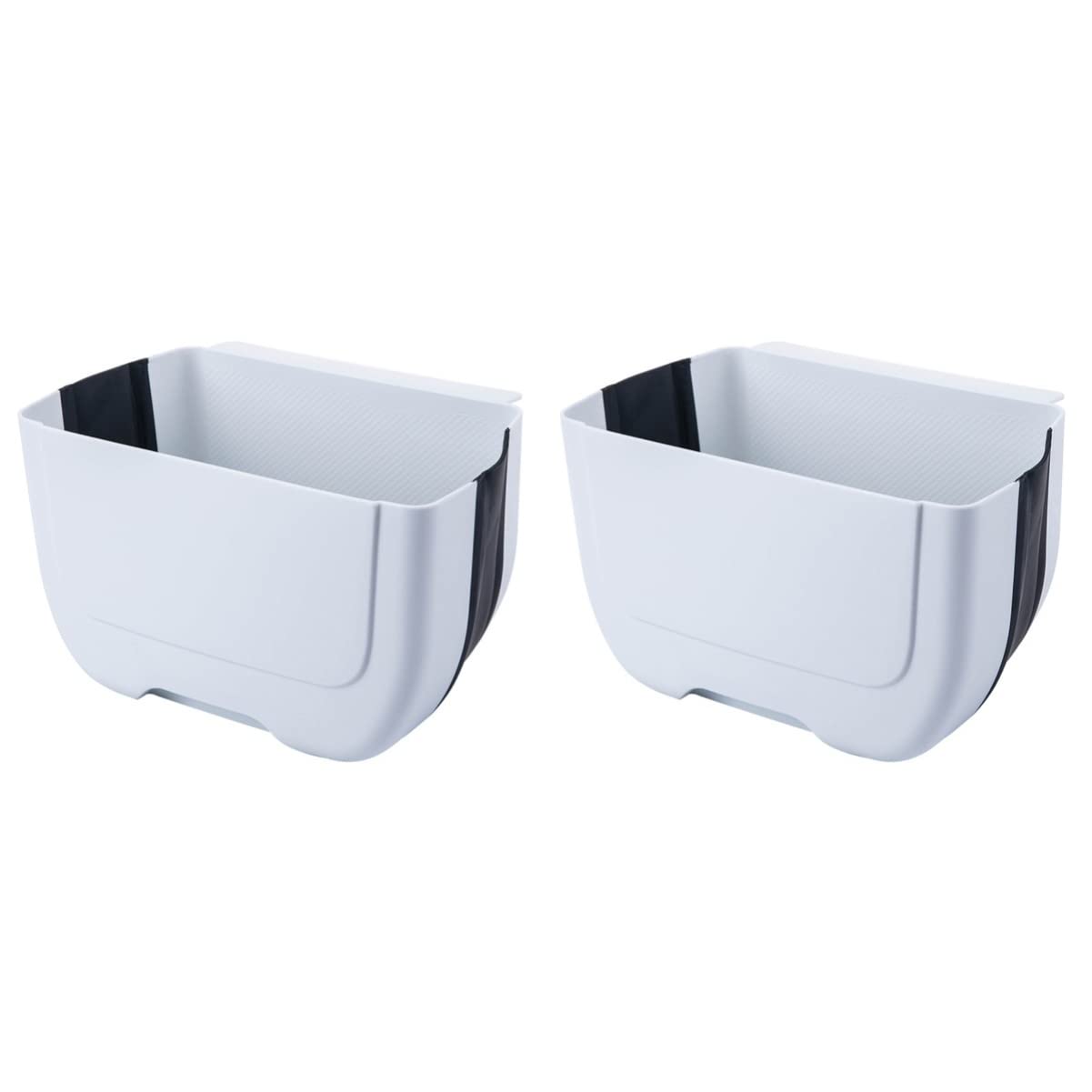 iplusmile 2 Pack Hanging Trash Can for Kitchen Cabinet - Foldable Waste Bin, Compost Bin, Under Sink Trash Bag Holder | Perfect for Small Spaces, RVs, Campers & Apartments