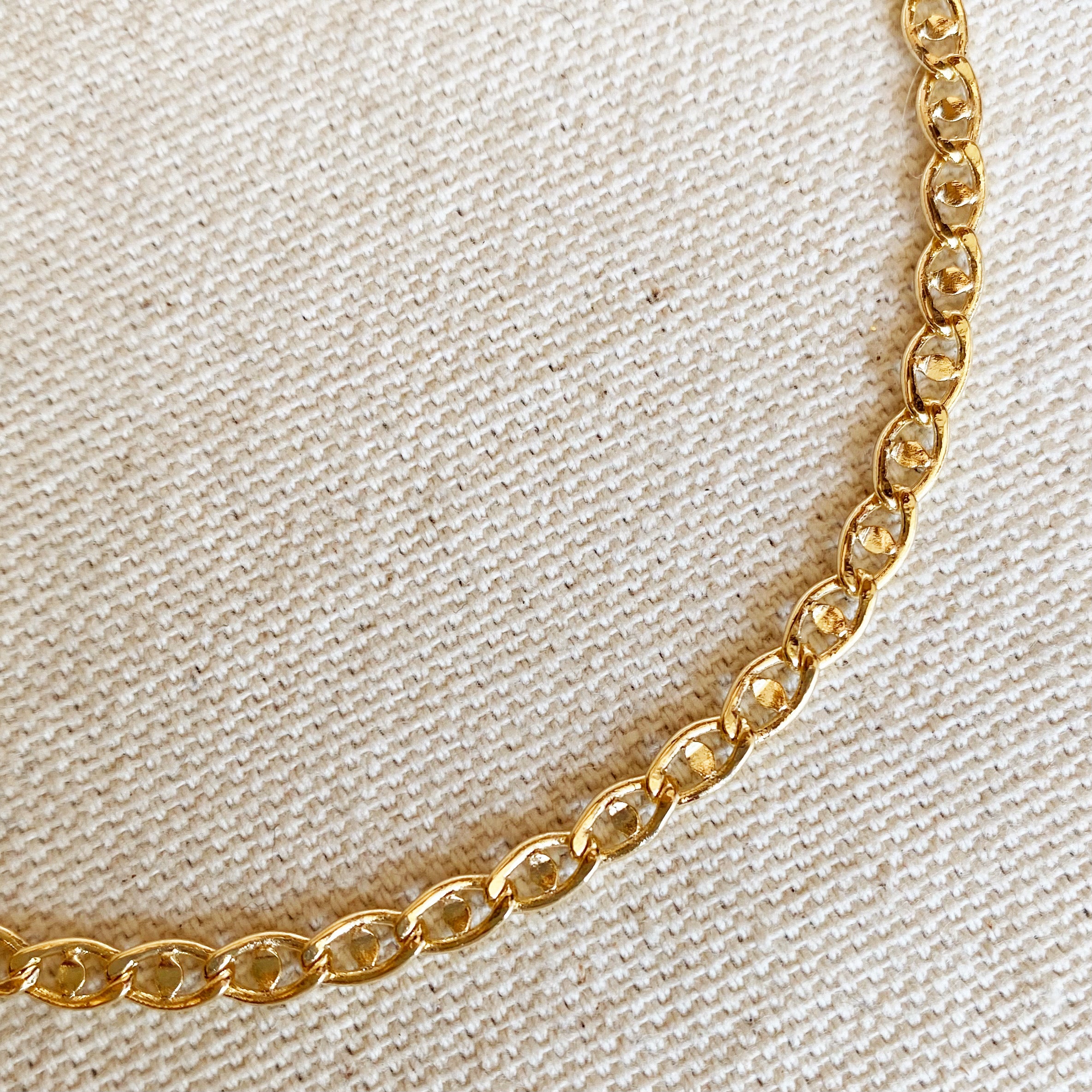 18K Gold Filled Mariner Chain Anklet - Dainty & Detailed Nautical Jewelry for Women - Perfect for Beach Vacations, Summer Outfits & Boho Style