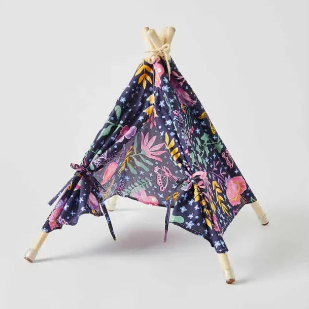 Jiggle & Giggle Ivy Garden Mini Toy Teepee - Play Tent for Kids Indoor & Outdoor Pretend Play, Camping Adventures, Reading Nook, and Nursery Decor