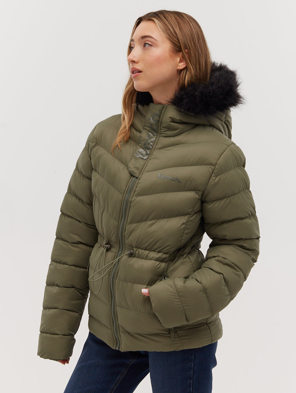 Inken Hooded Puffer Jacket - Lightweight Winter Coat for Women, Waterproof Windproof Insulated Jacket with Warm Faux Fur Trim | Perfect for Skiing, Snowboarding & Outdoor Winter Activities